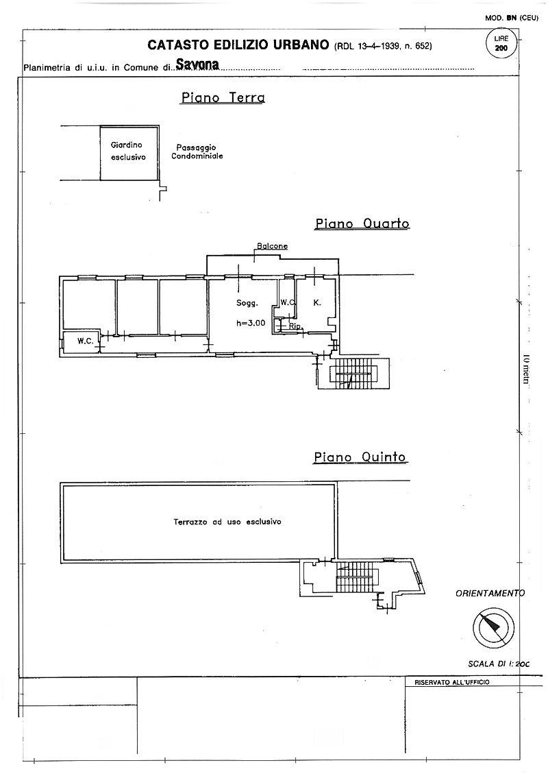 Planimetria Appartamento Via Padova